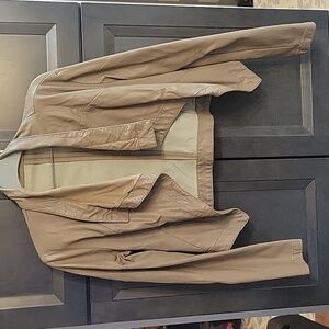 Just Fab Taupe Draped Jacket